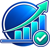Upward growth chart icon representing steady small business growth